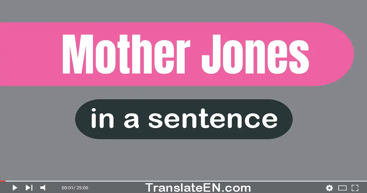 Use "mother jones" in a sentence | "mother jones" sentence examples