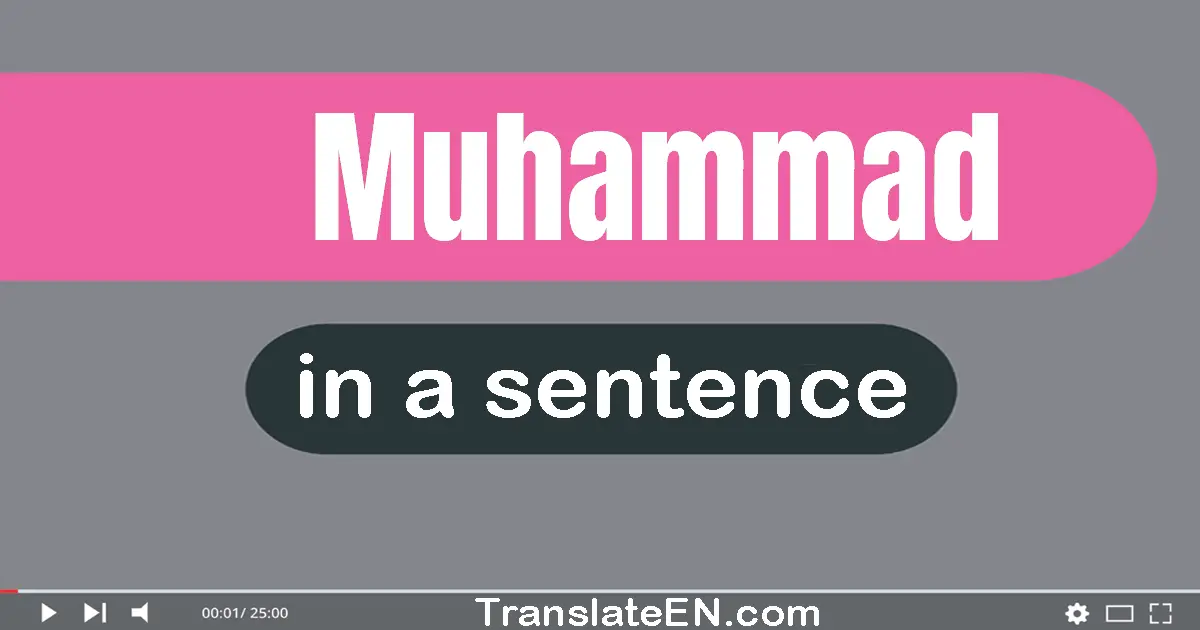 Muhammad in a sentence