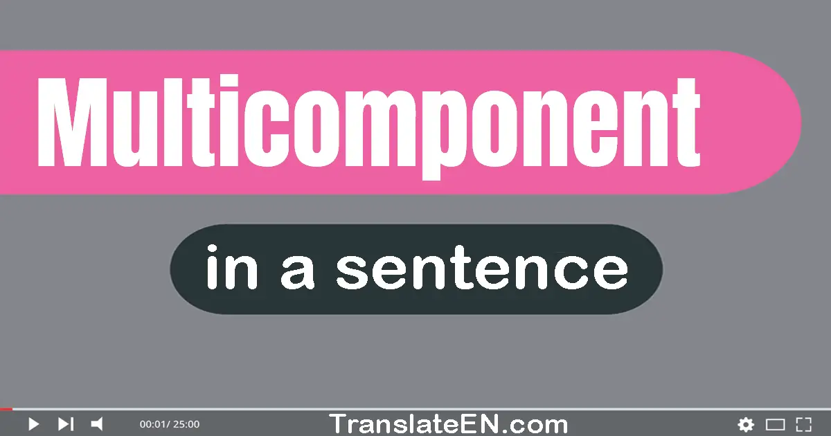 Multicomponent in a sentence