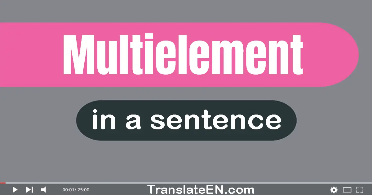 Multielement in a sentence