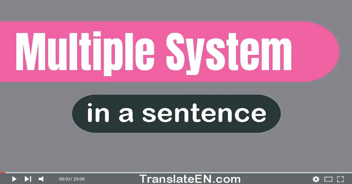 Multiple System in a sentence