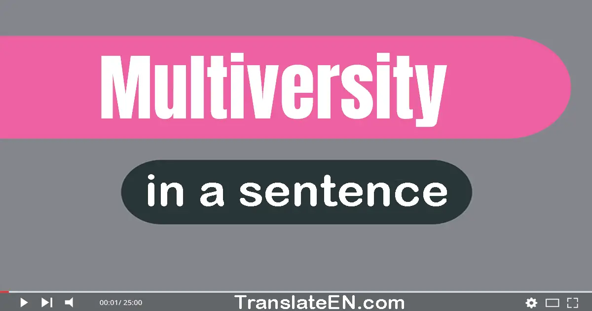 Multiversity in a sentence