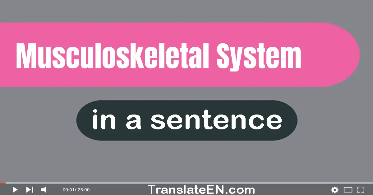 Musculoskeletal System in a sentence