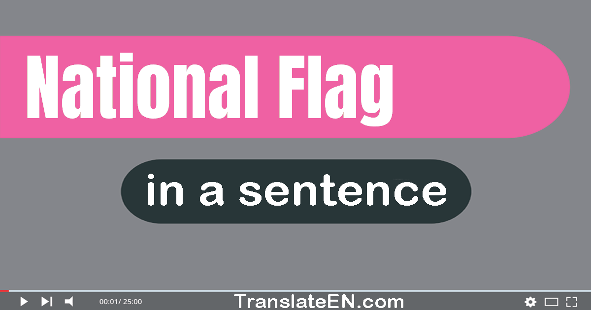 Use "national flag" in a sentence | "national flag" sentence examples