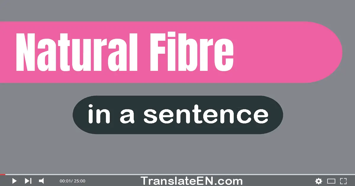 Natural Fibre in a sentence