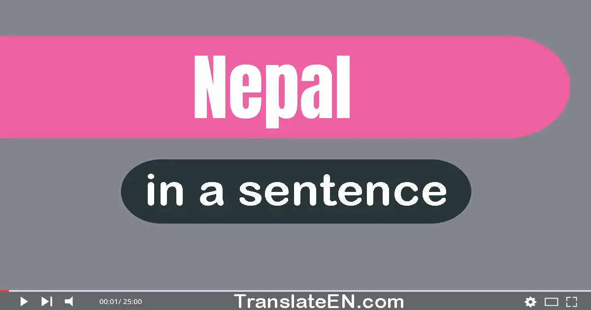 Use "nepal" in a sentence | "nepal" sentence examples