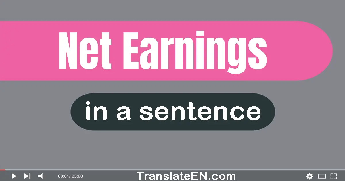 Net Earnings in a sentence