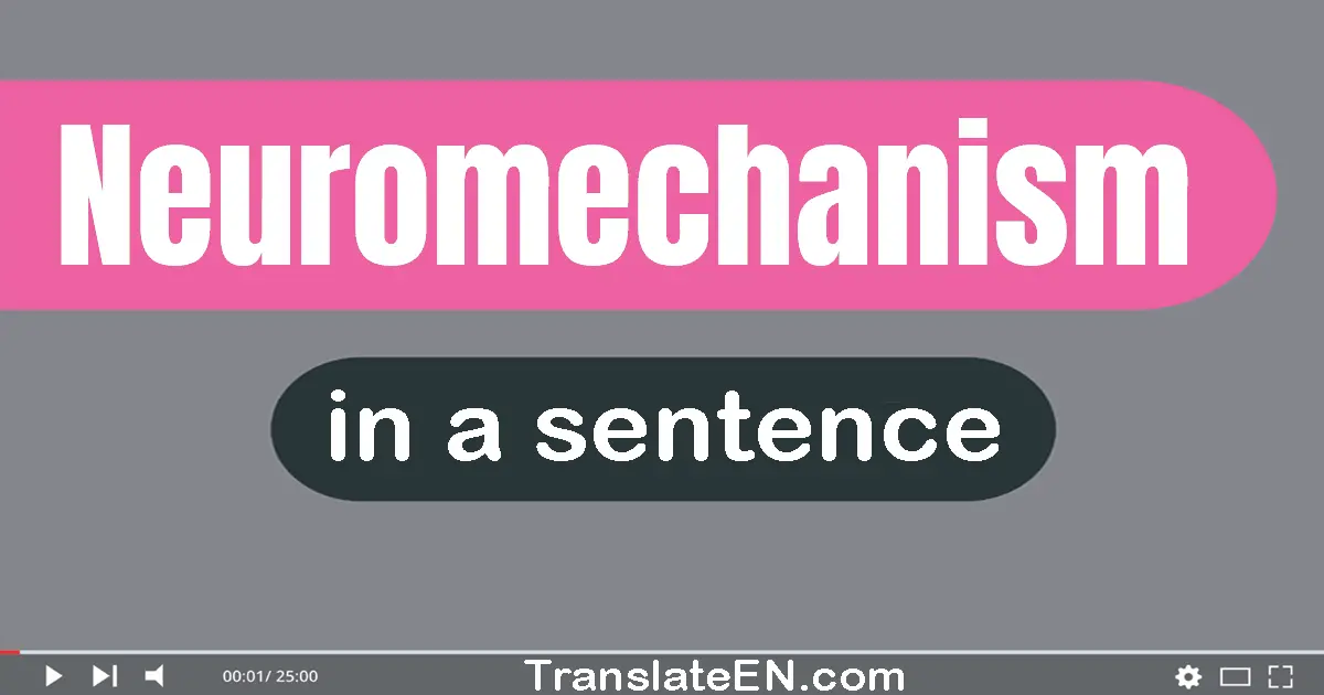 Neuromechanism in a sentence