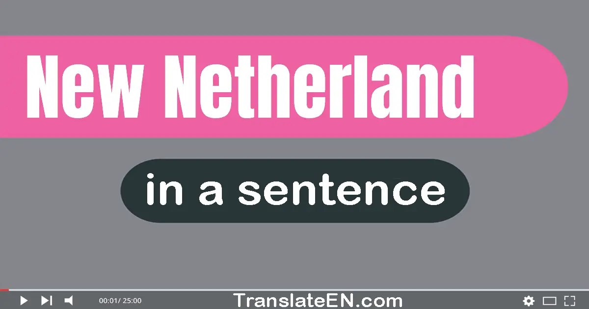 New Netherland in a sentence