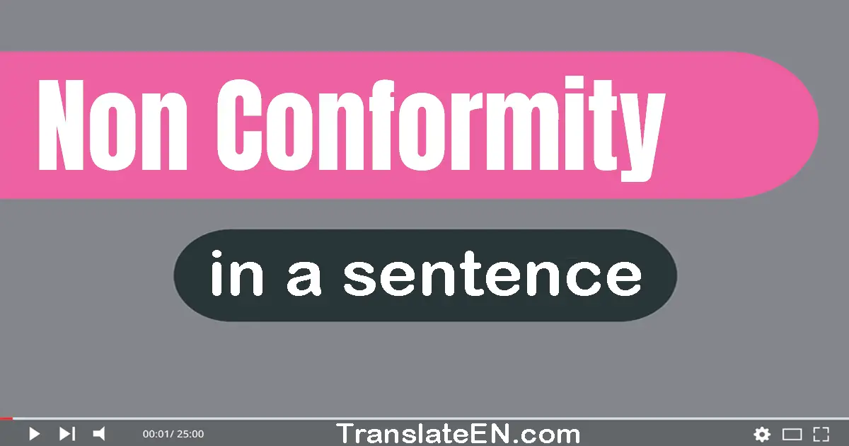 Non-conformity in a sentence