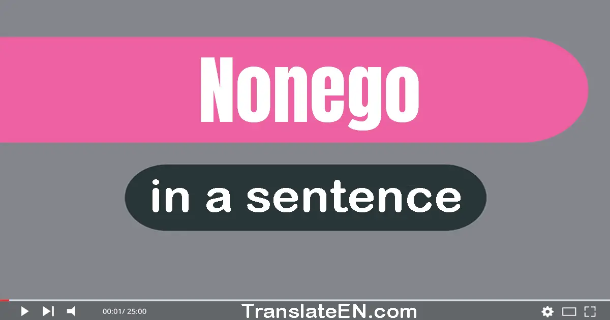 Use "nonego" in a sentence | "nonego" sentence examples