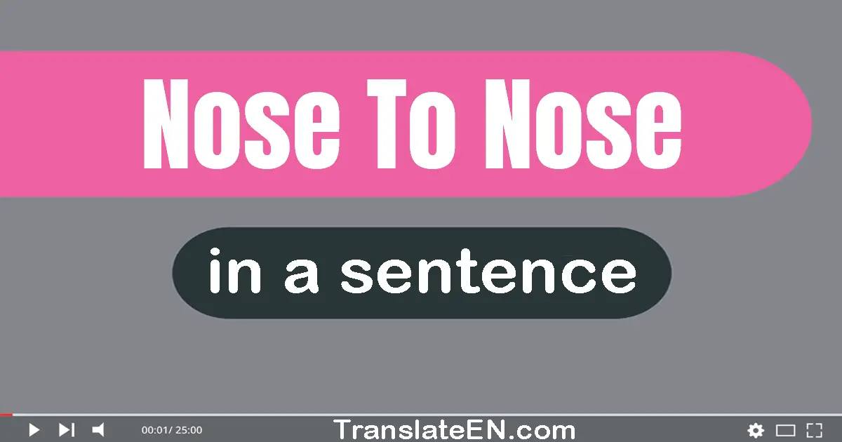 Nose To Nose in a sentence