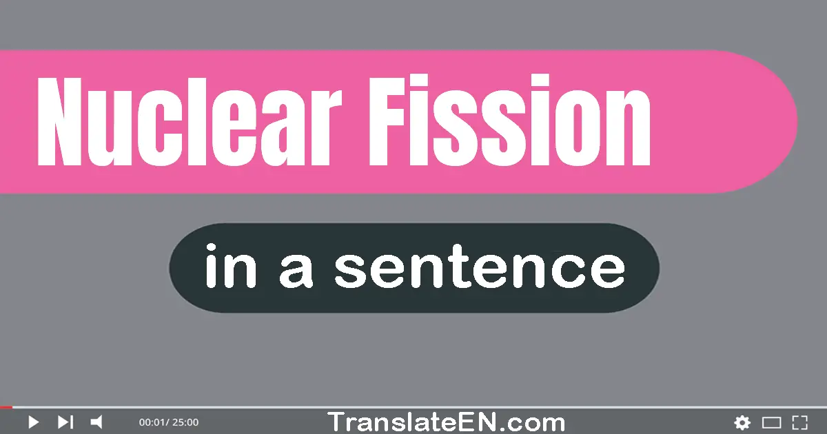 Nuclear Fission in a sentence