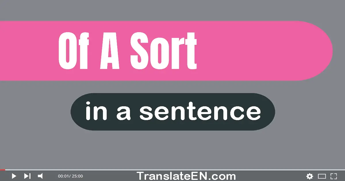 Of A Sort in a sentence