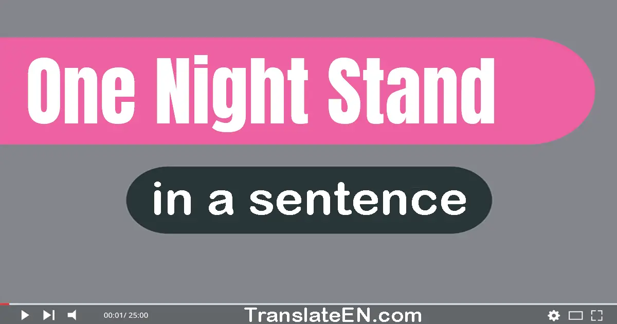 One-night Stand in a sentence