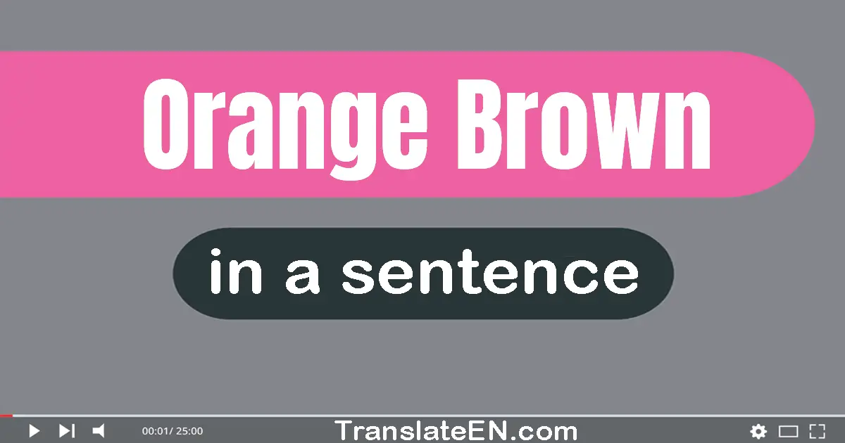 Orange-brown in a sentence