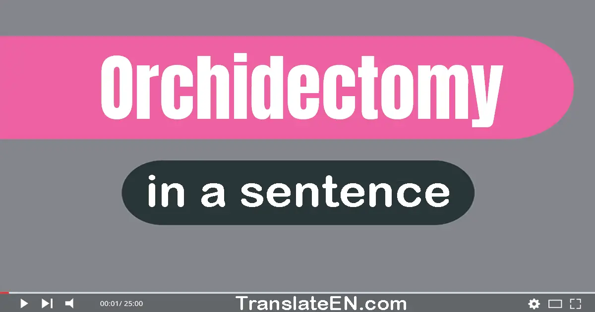 Orchidectomy in a sentence