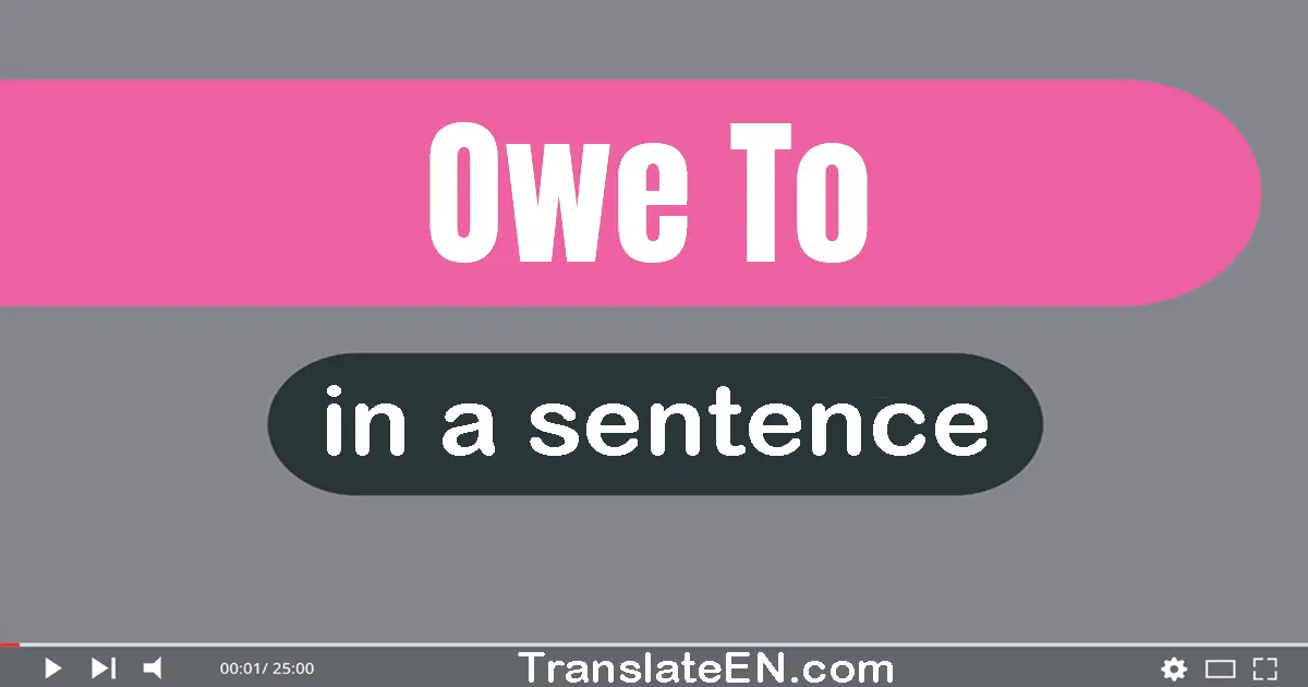 Owe To in a sentence