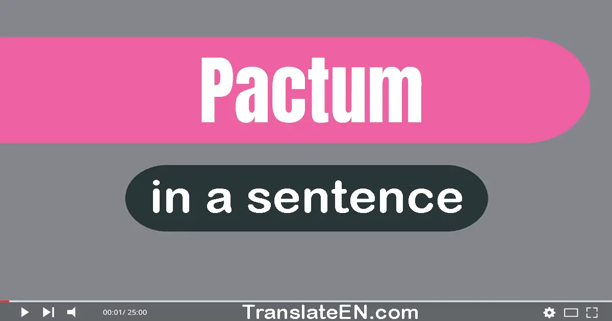 Pactum in a sentence