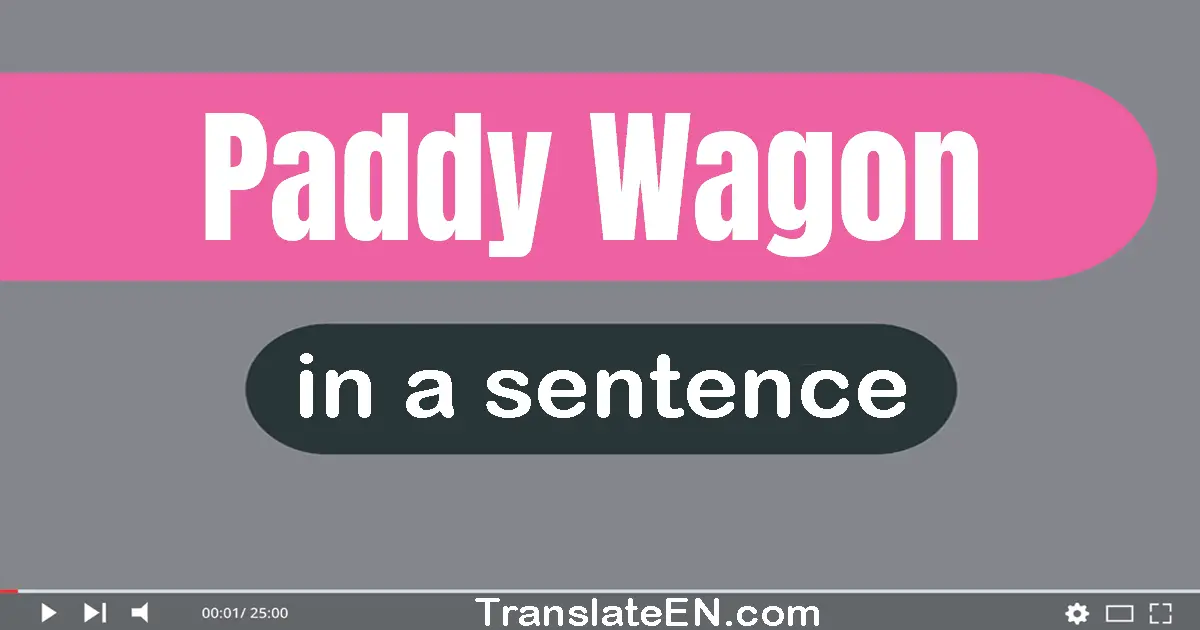 Paddy Wagon in a sentence