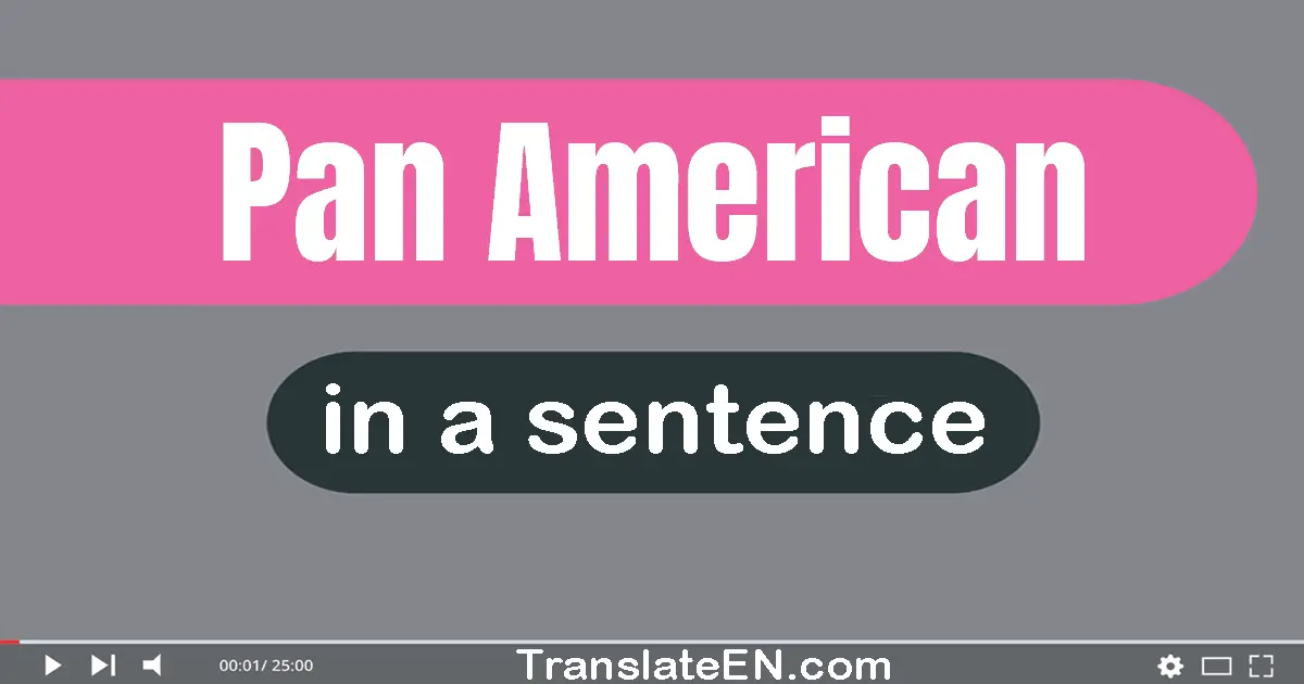 Pan-American in a sentence