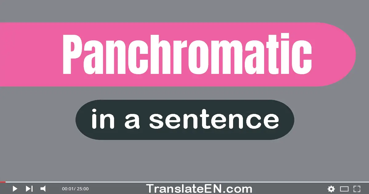 Panchromatic in a sentence