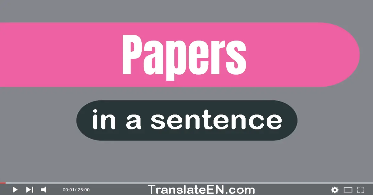 Papers in a sentence