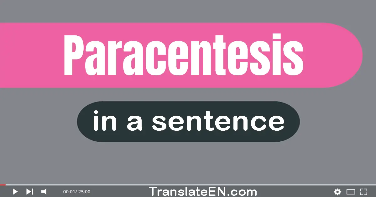 Paracentesis in a sentence