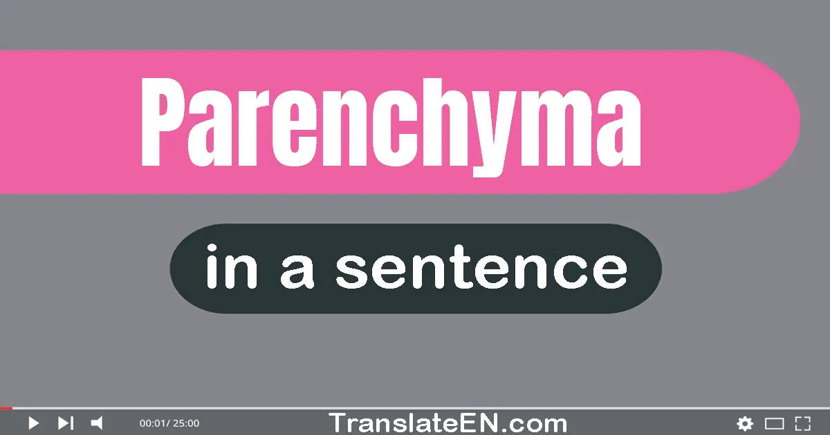 Parenchyma in a sentence