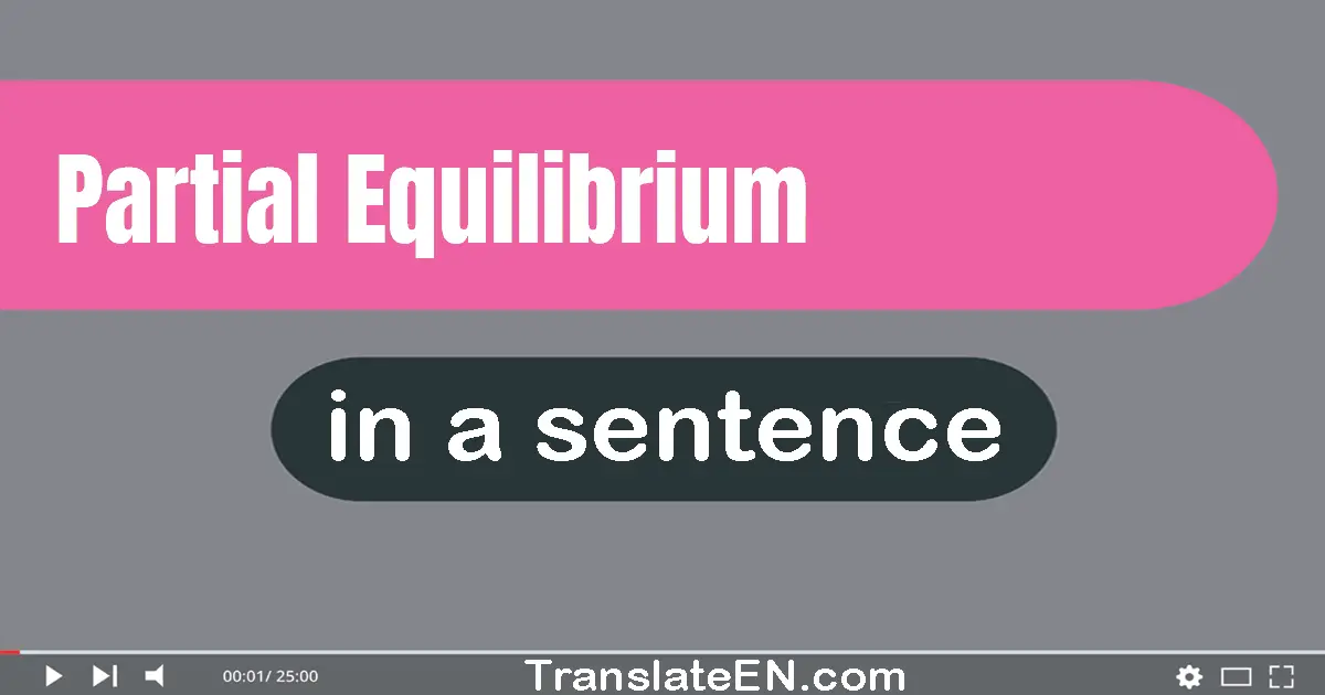 Partial Equilibrium in a sentence