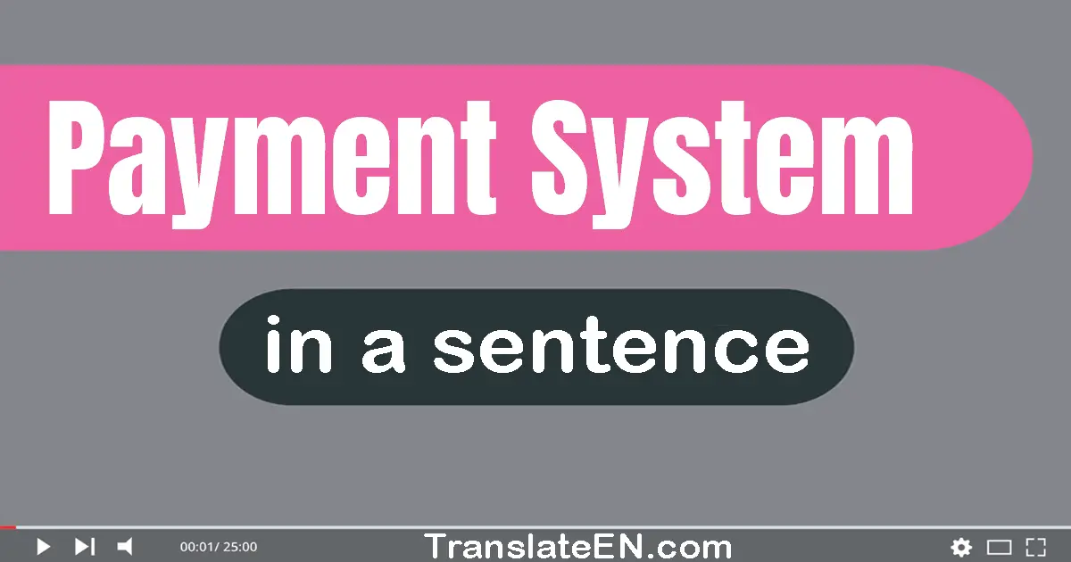 Payment System in a sentence