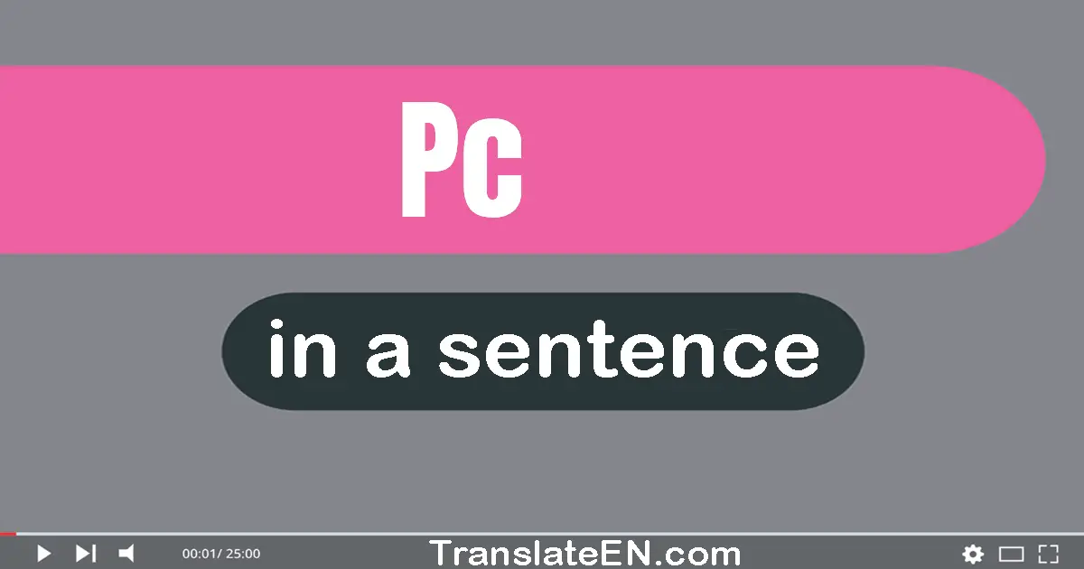 PC in a sentence