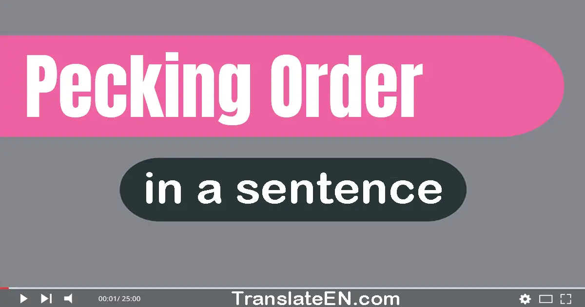 Pecking Order in a sentence