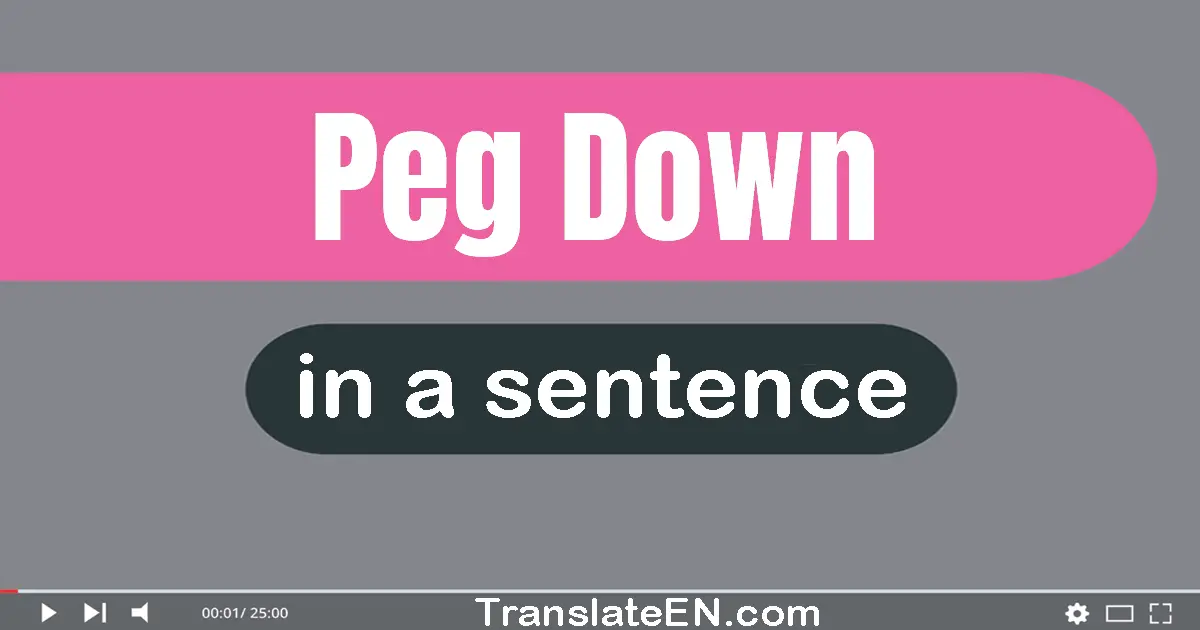 Peg Down in a sentence