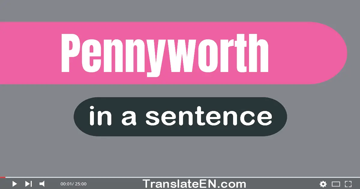 Pennyworth in a sentence