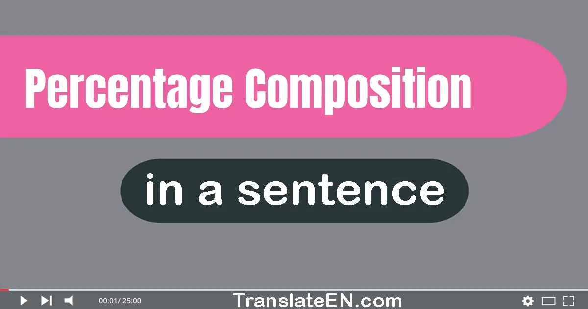 Percentage Composition in a sentence