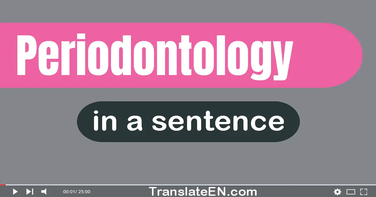 Periodontology in a sentence