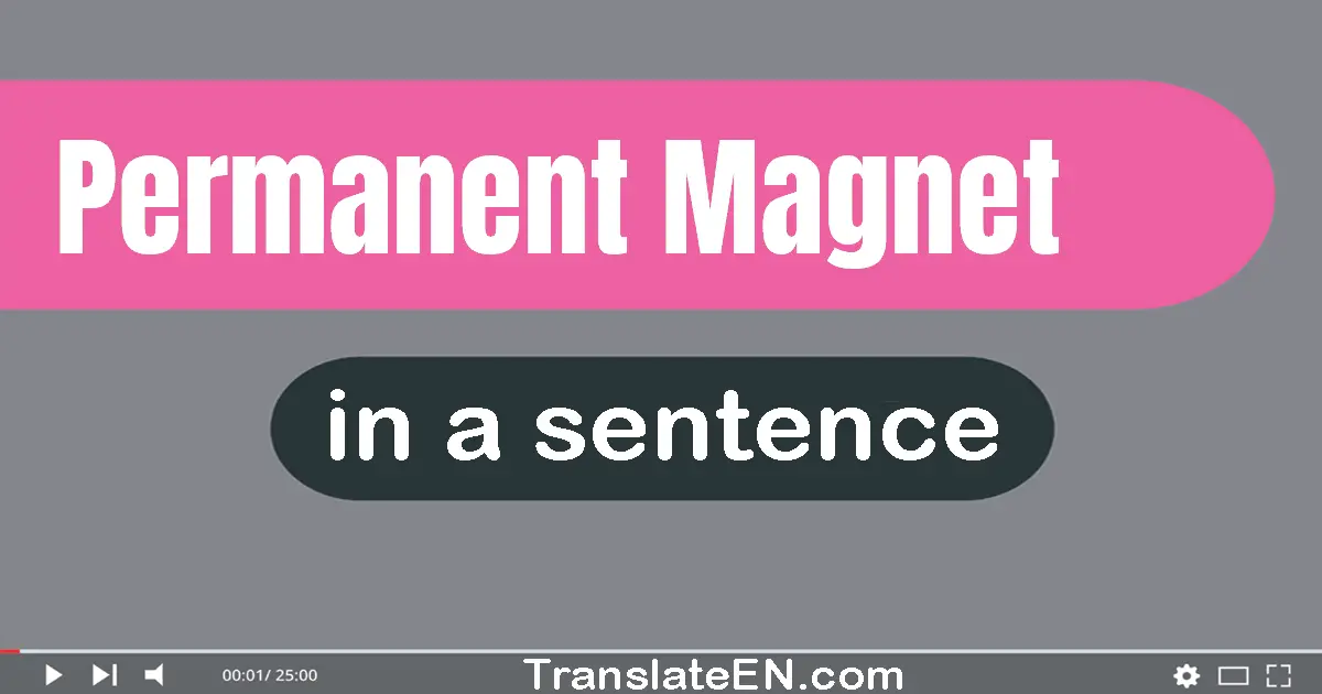 Permanent Magnet in a sentence