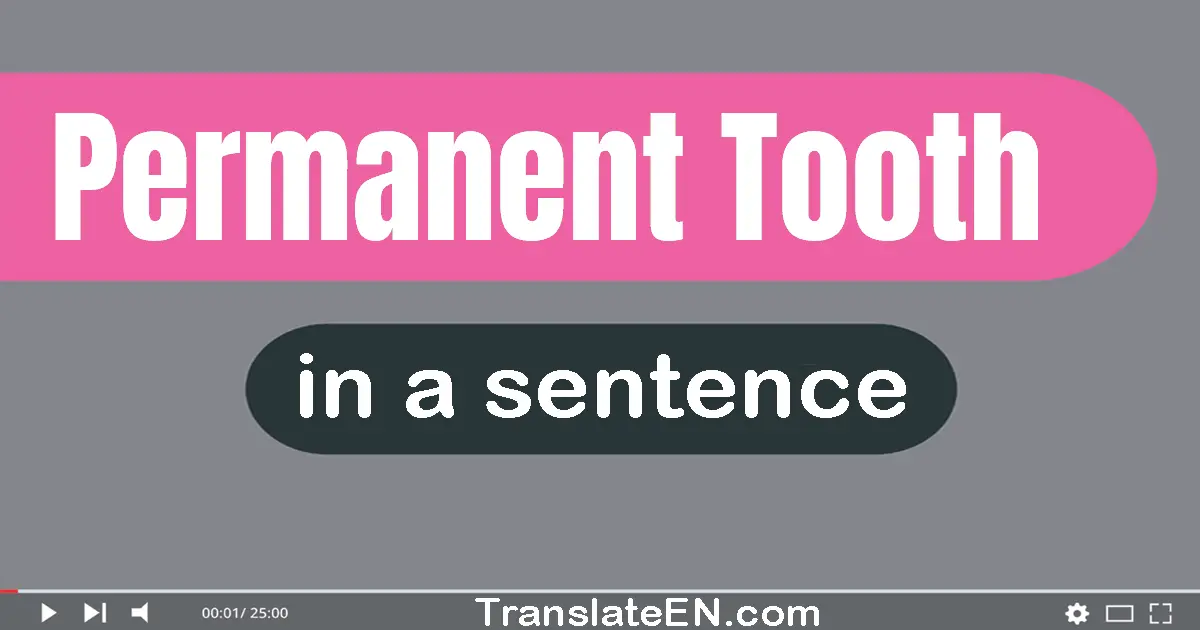 Permanent Tooth in a sentence