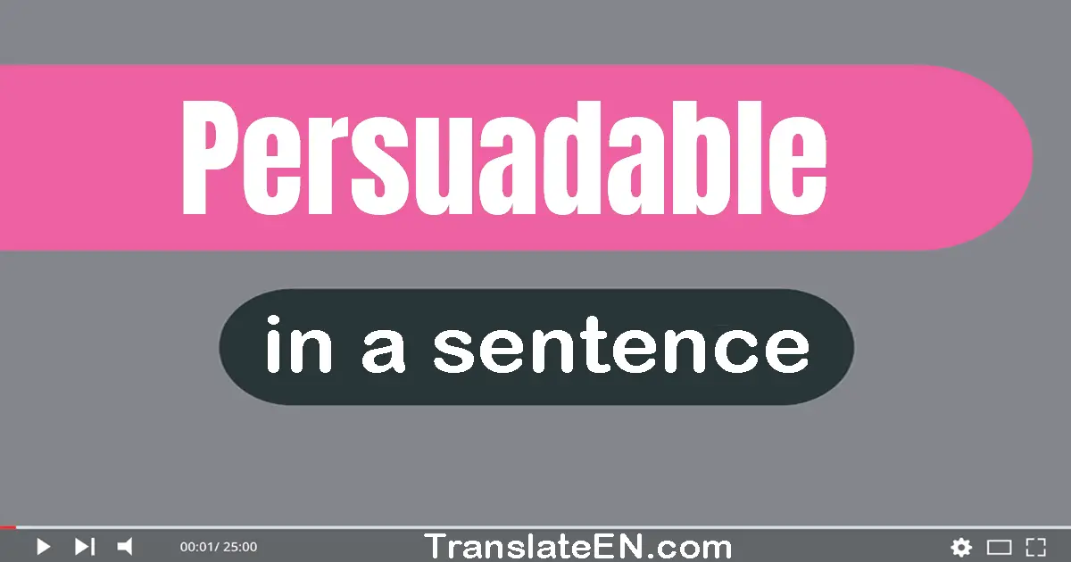 Persuadable in a sentence