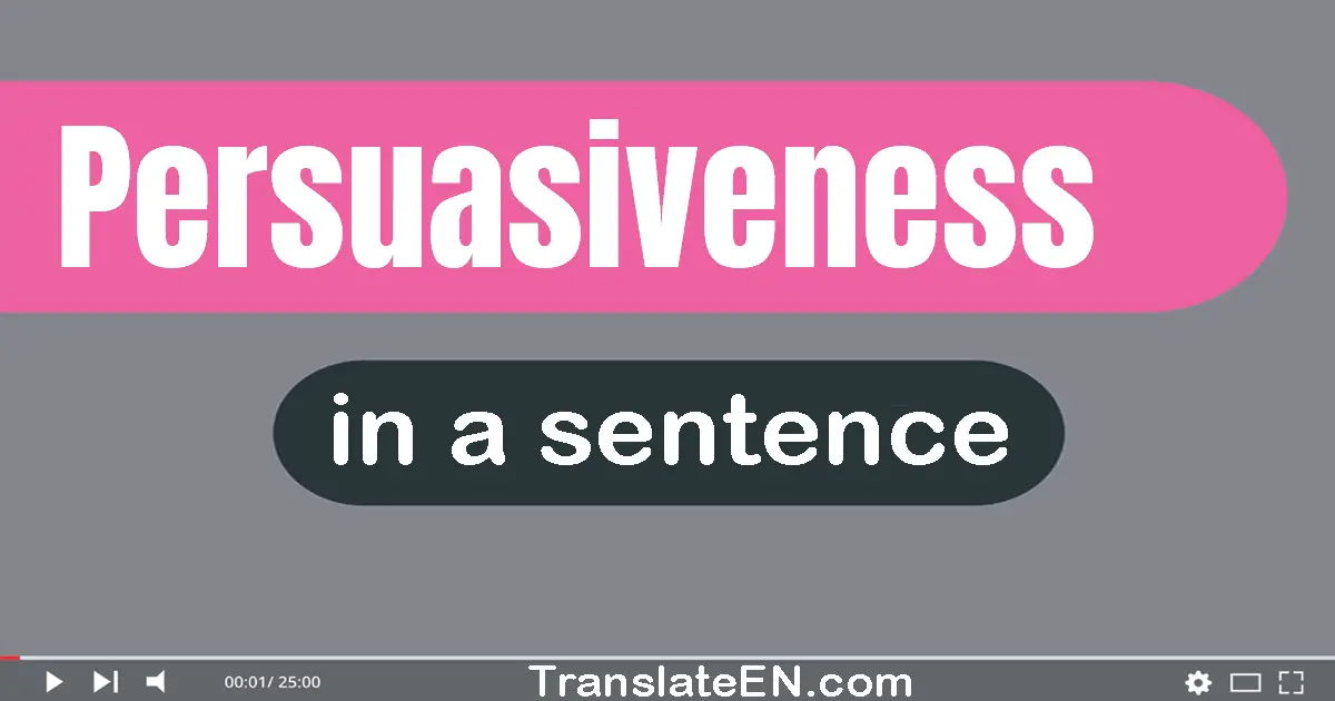 Persuasiveness in a sentence