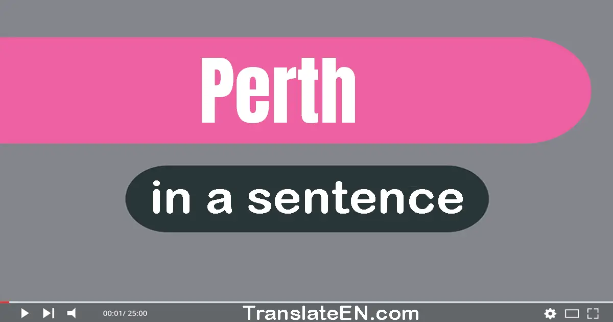 Perth in a sentence