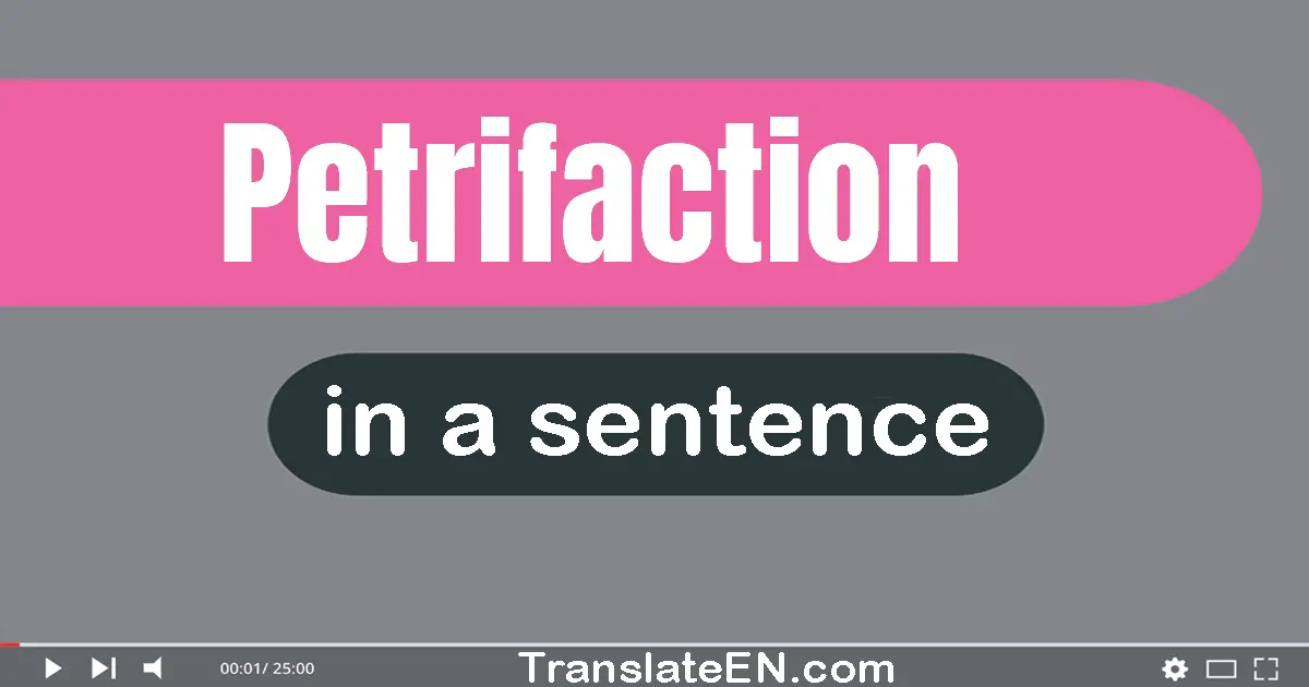 Petrifaction in a sentence