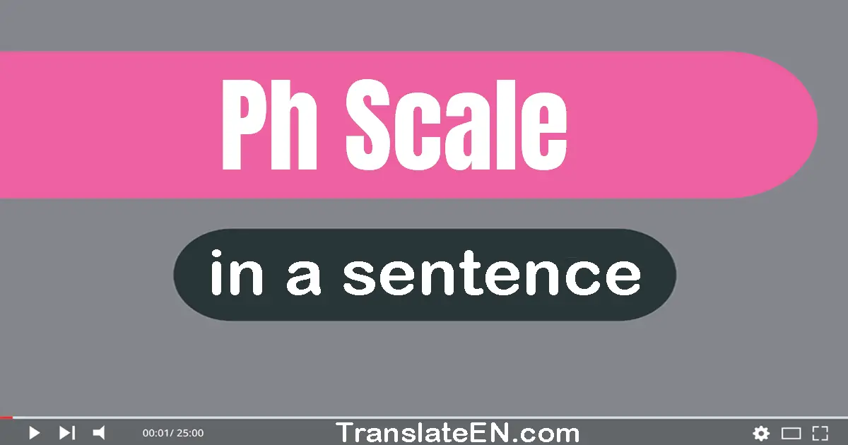 Ph Scale in a sentence