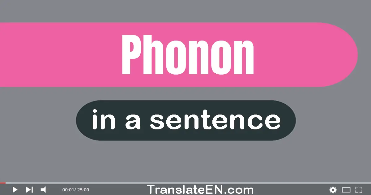 Phonon in a sentence