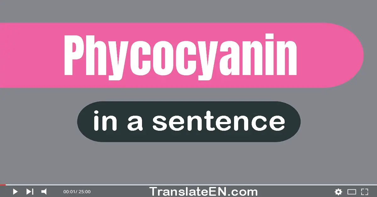 Phycocyanin in a sentence