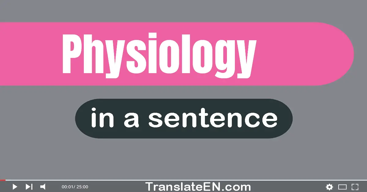 Physiology in a sentence