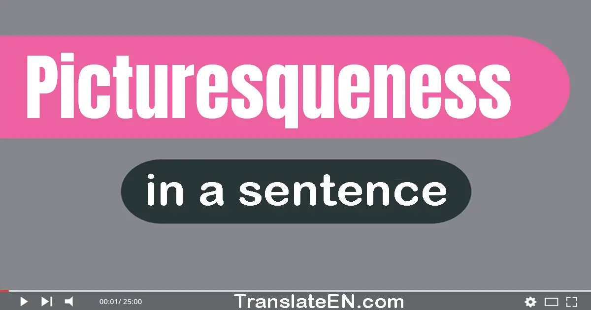 Picturesqueness in a sentence