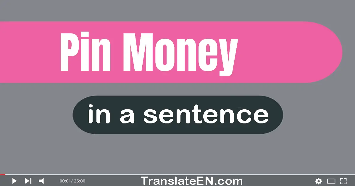 Pin Money in a sentence