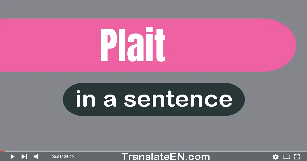 Plait in a sentence